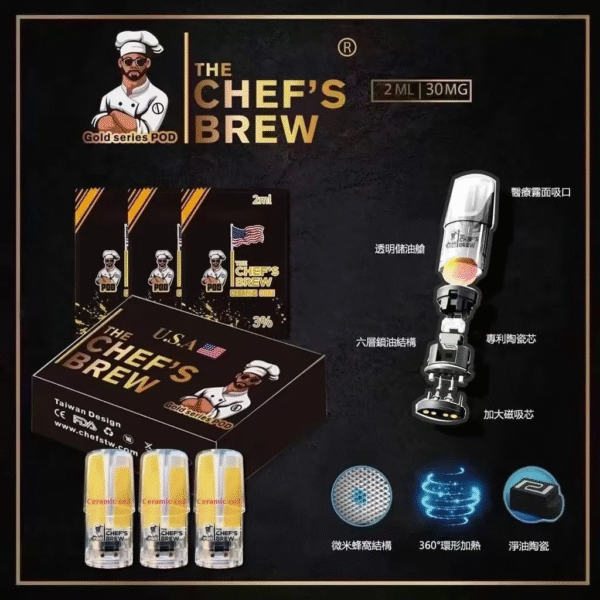 美國廚師煙彈一代通用 / 3顆入：圖片 3