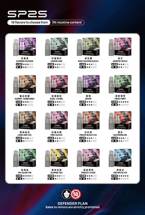 【10種口味可選】SP2 MAX 煙彈 霧化煙彈 2顆裝 適配（SP2S MAX 主機）